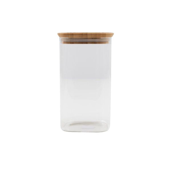 BOCAL VERRE COUVERCLE BAMBOU 1L